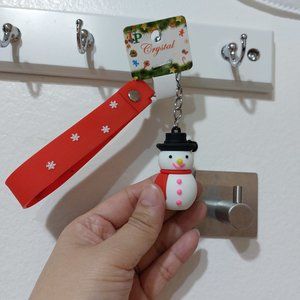 Super Cute Merry Christmas Snowman Holiday Keychain